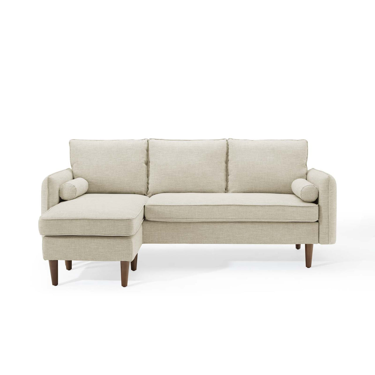 Marindi Plush Reversible Sectional Sofa, Beige