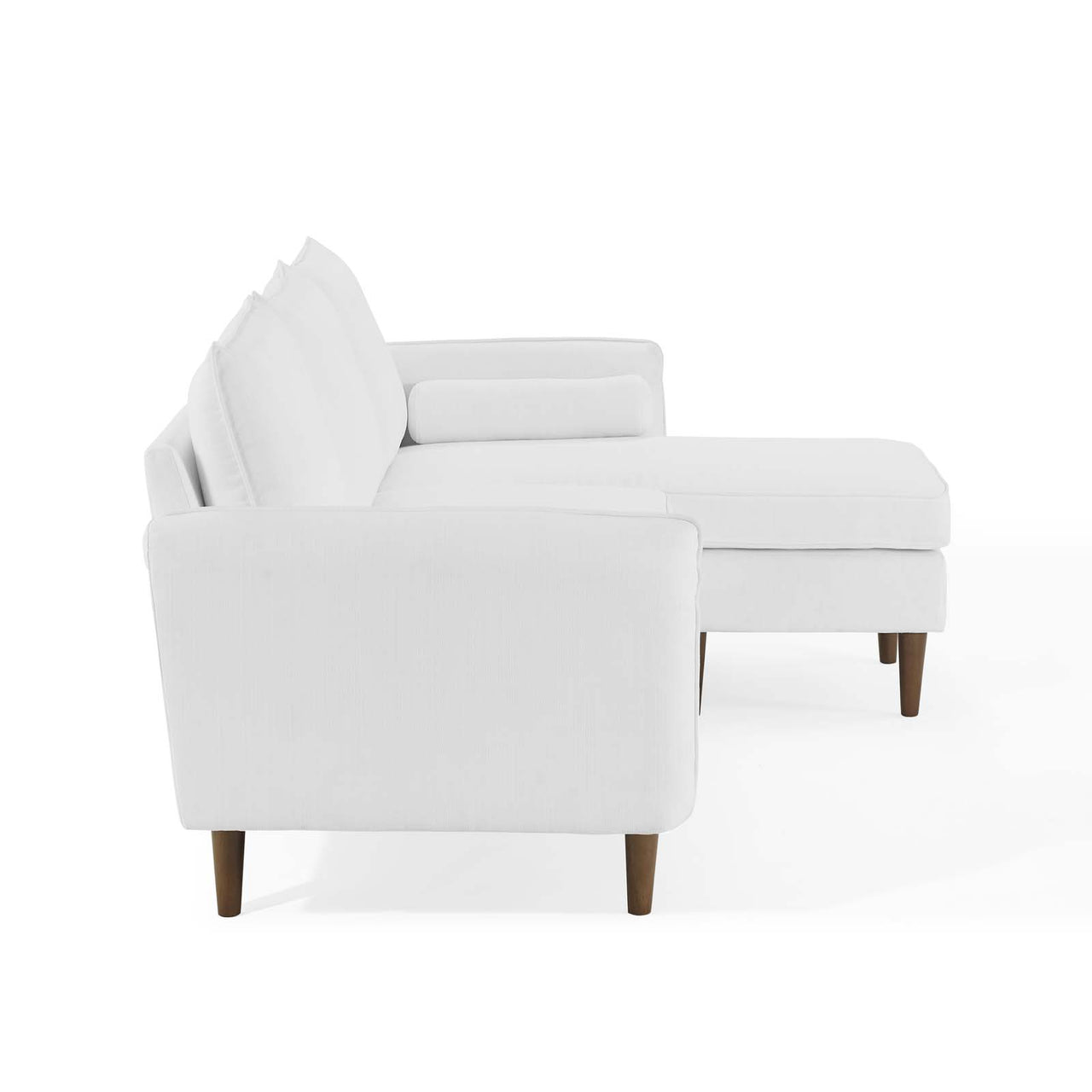 Marindi Plush Reversible Sectional Sofa, White