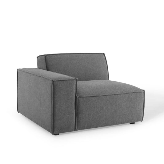 Phoenix Left-Arm Chair | Modular Sectional Component, Charcoal