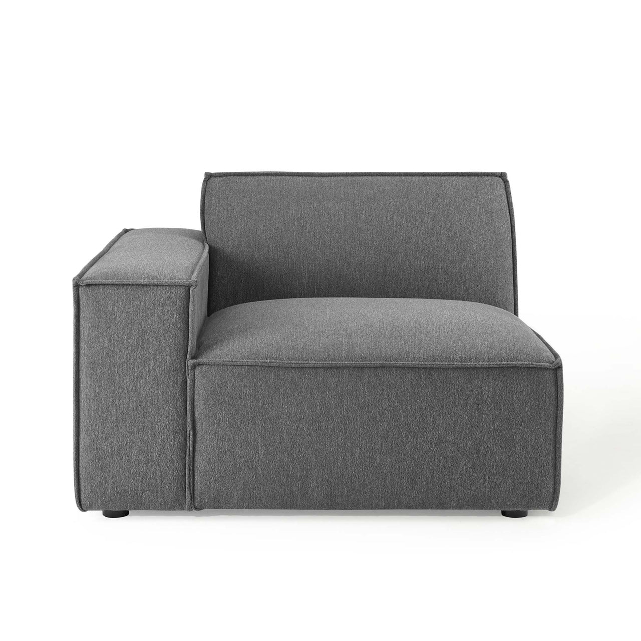 Phoenix Modular Loveseat Sectional, Charcoal