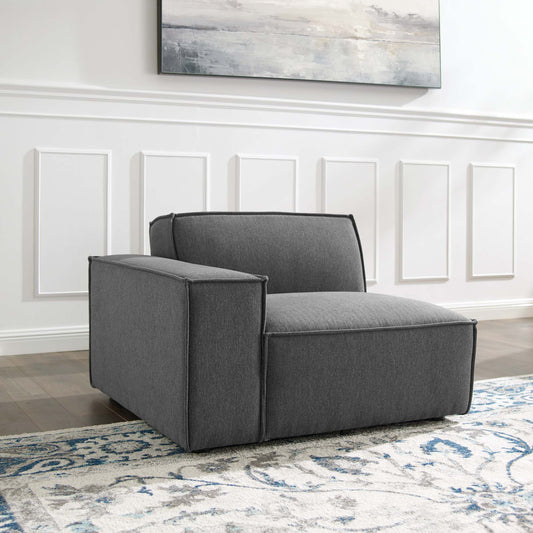 Phoenix Left-Arm Chair | Modular Sectional Component, Charcoal