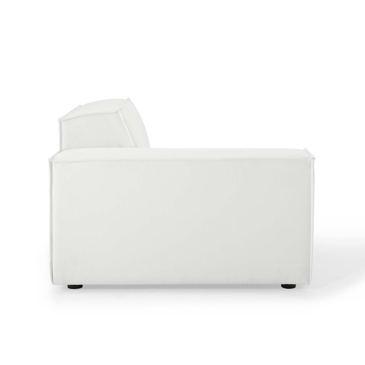 Phoenix Left-Arm Chair | Modular Sectional Component, White
