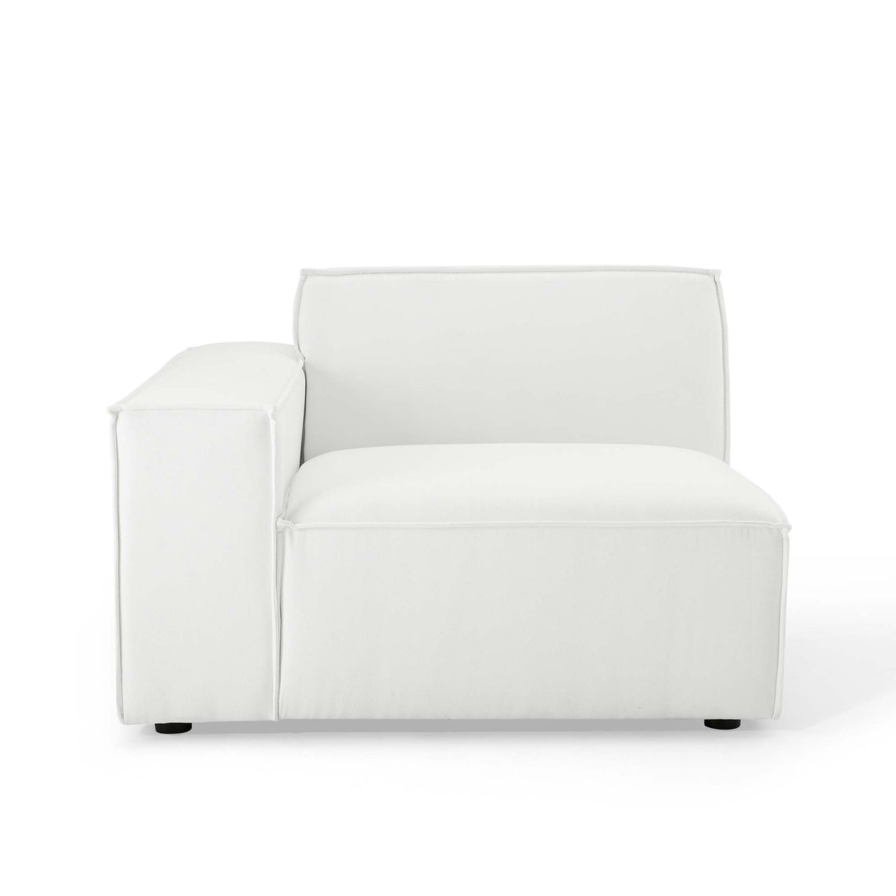 Phoenix Left-Arm Chair | Modular Sectional Component, White