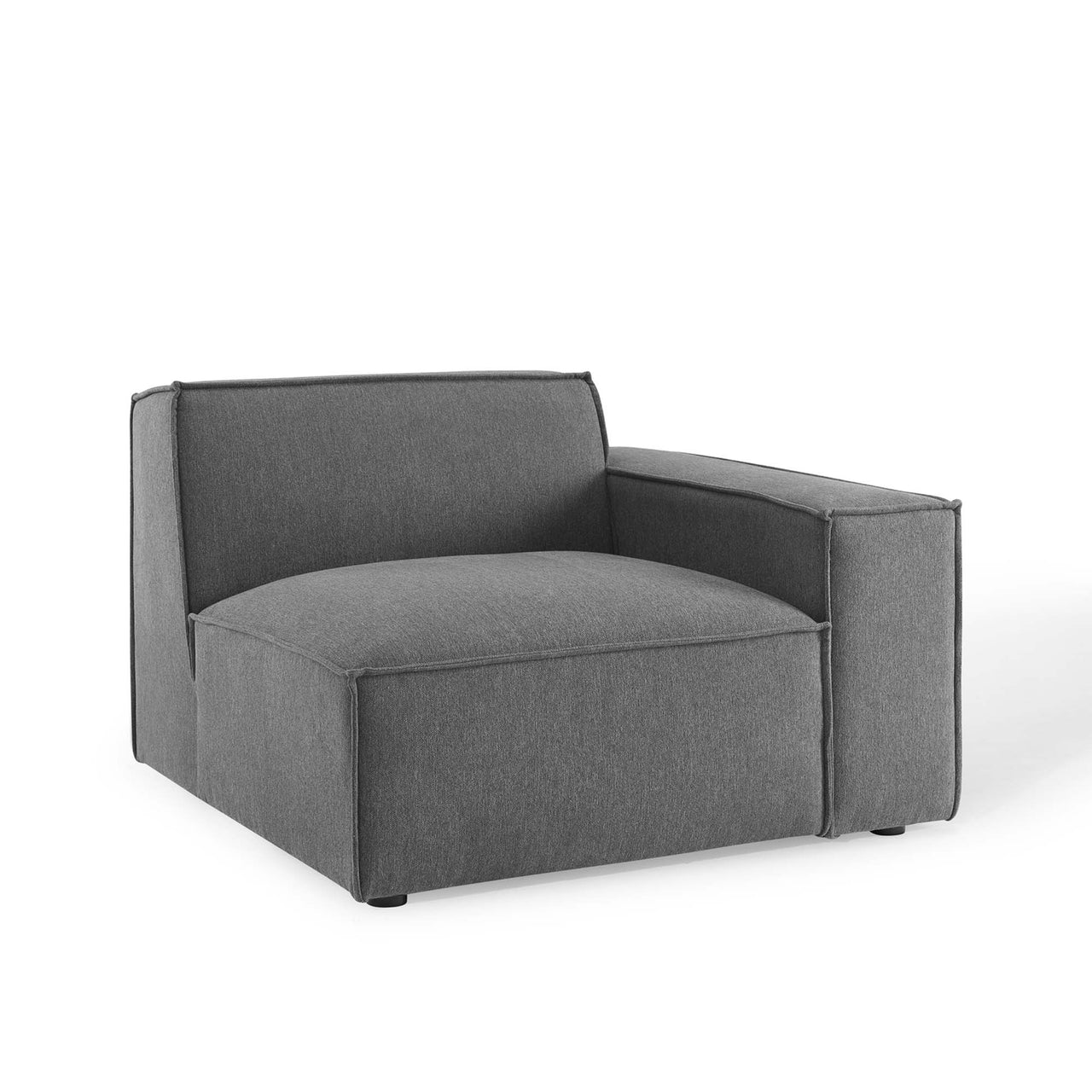 Phoenix Modular Loveseat Sectional, Charcoal