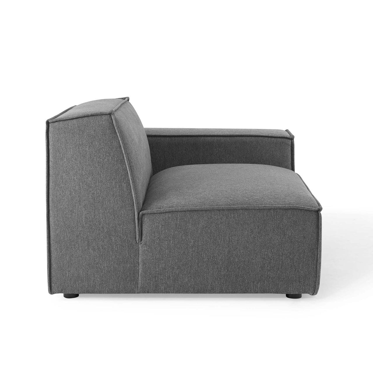 Phoenix Modular Loveseat Sectional, Charcoal