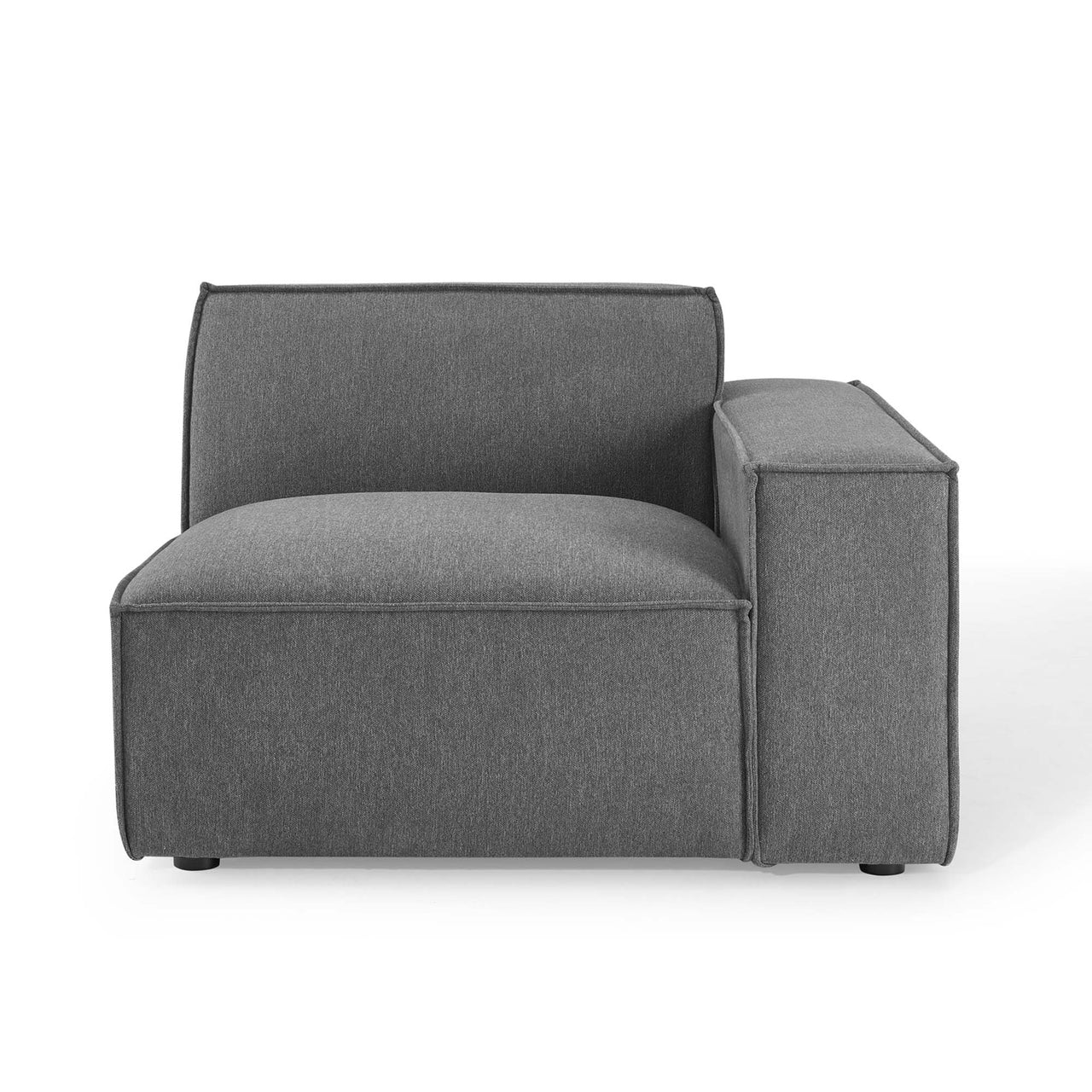 Phoenix Right-Arm Chair | Modular Sectional Component, Charcoal