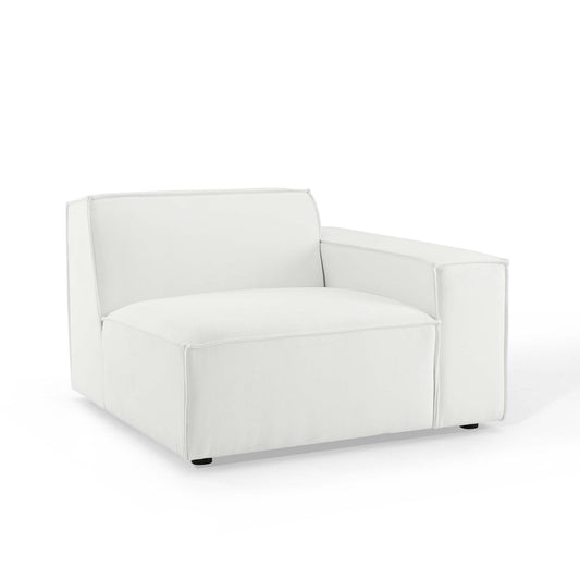 Phoenix Right-Arm Chair | Modular Sectional Component, White