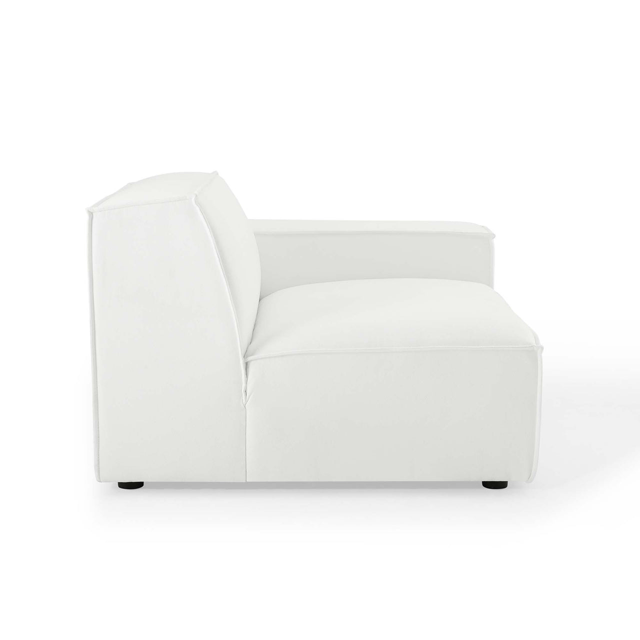 Phoenix Right-Arm Chair | Modular Sectional Component, White