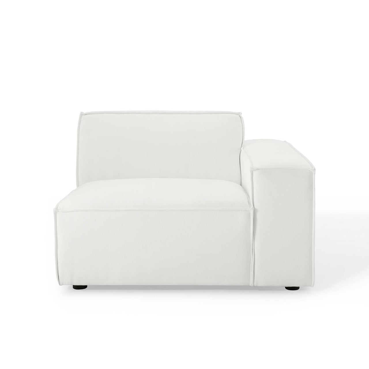 Phoenix Right-Arm Chair | Modular Sectional Component, White