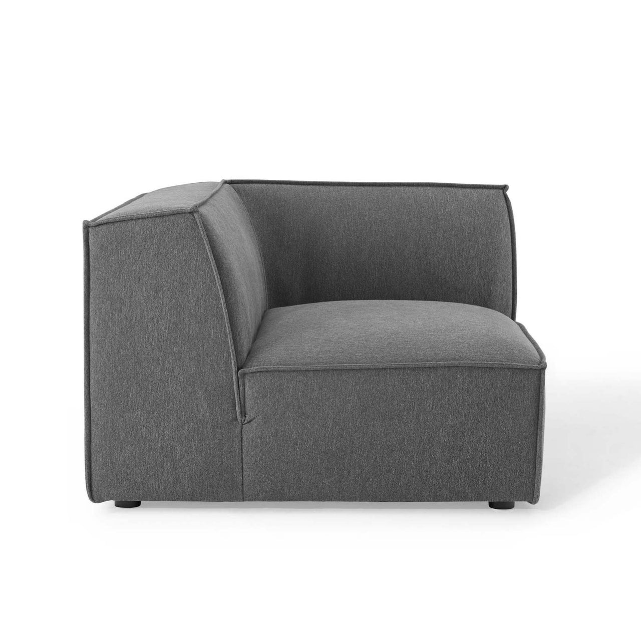 Phoenix Corner Chair | Modular Sectional Component, Charcoal