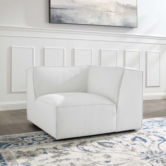 Phoenix Corner Chair | Modular Sectional Component, White
