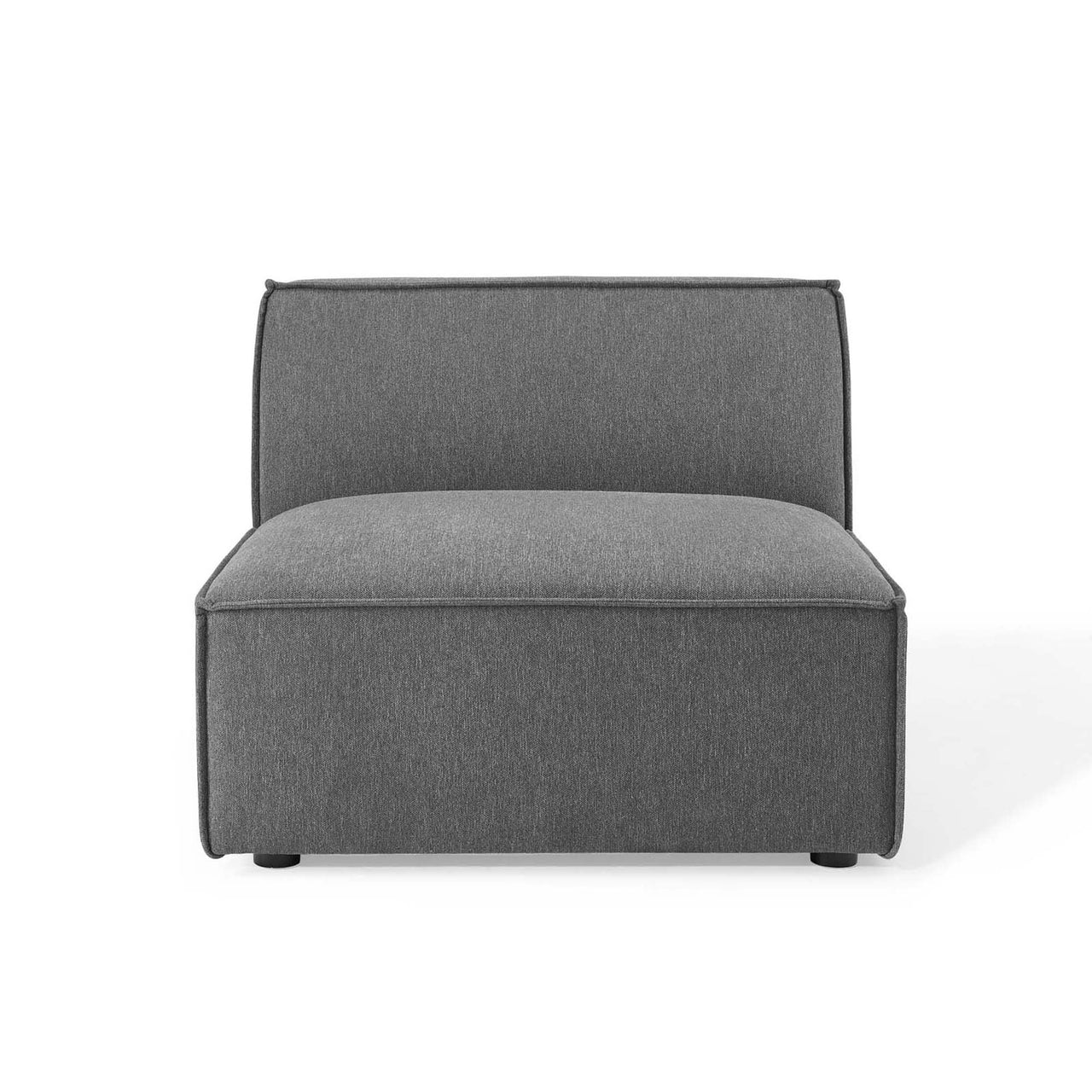 Phoenix Armless Chair | Modular Sectional Component, Charcoal