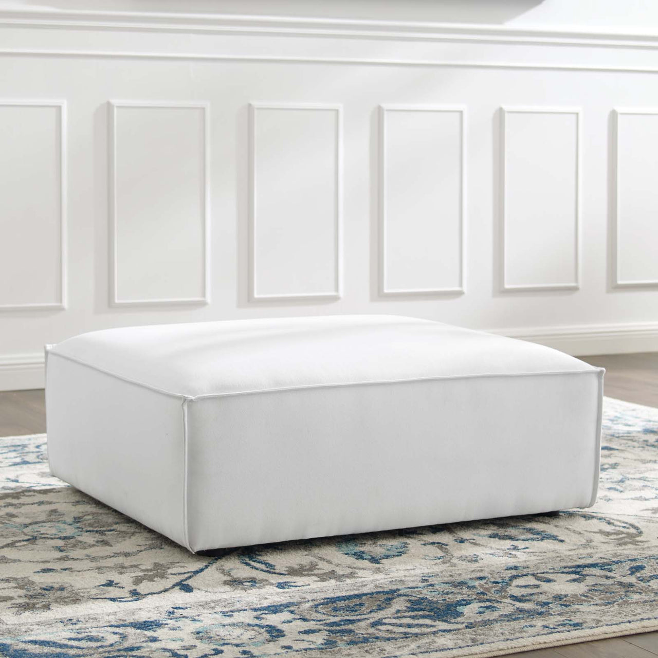 Phoenix Ottoman | Modular Sectional Component, White