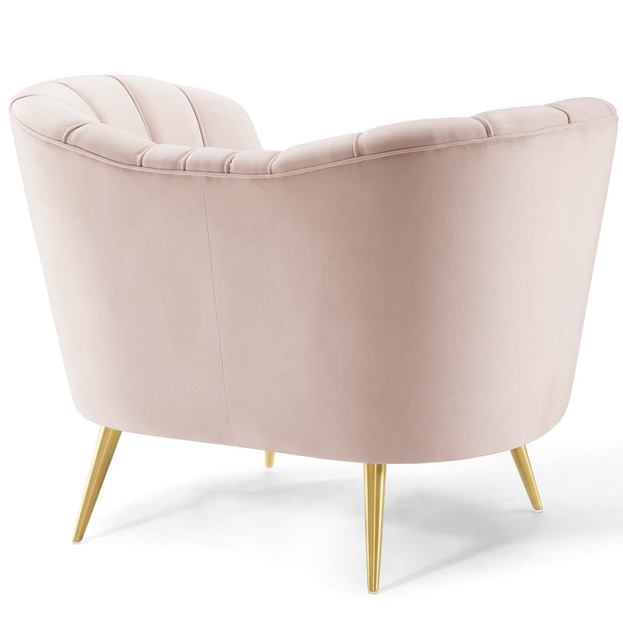 Venus Upholstered Velvet Armchair, Pink