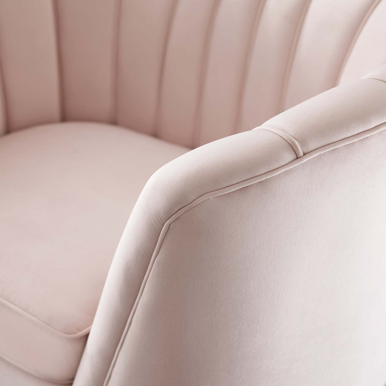 Venus Upholstered Velvet Armchair, Pink