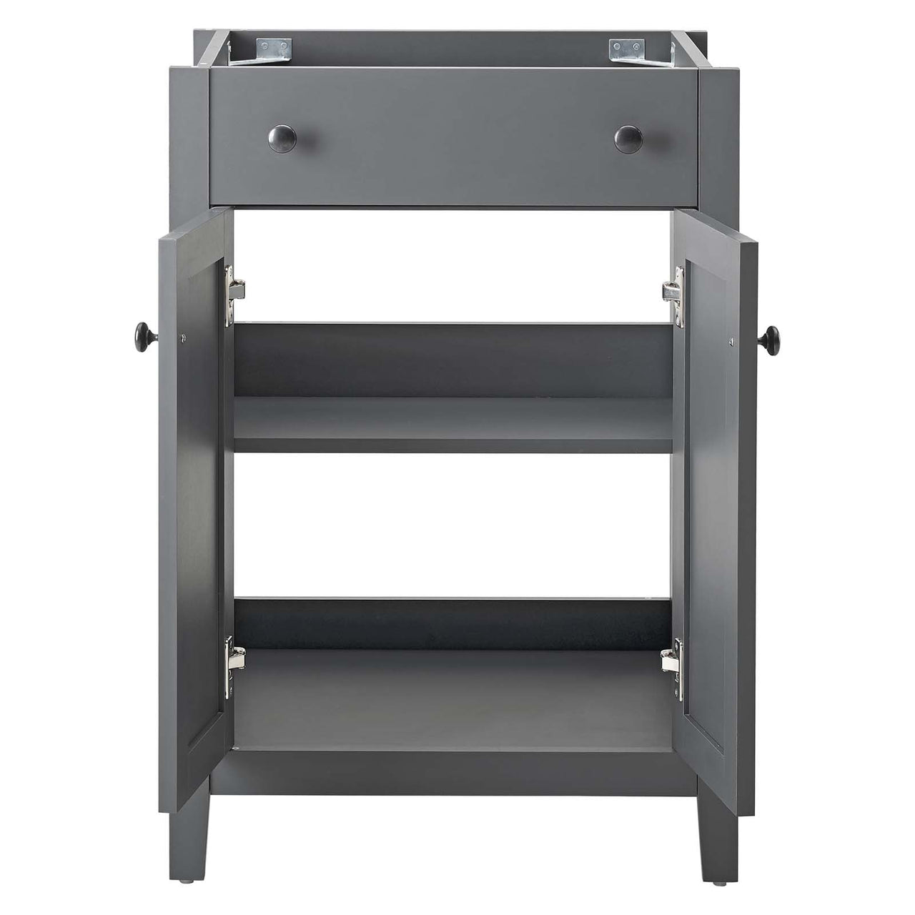 Tucker Vanity Base with Storage, Small, Gray