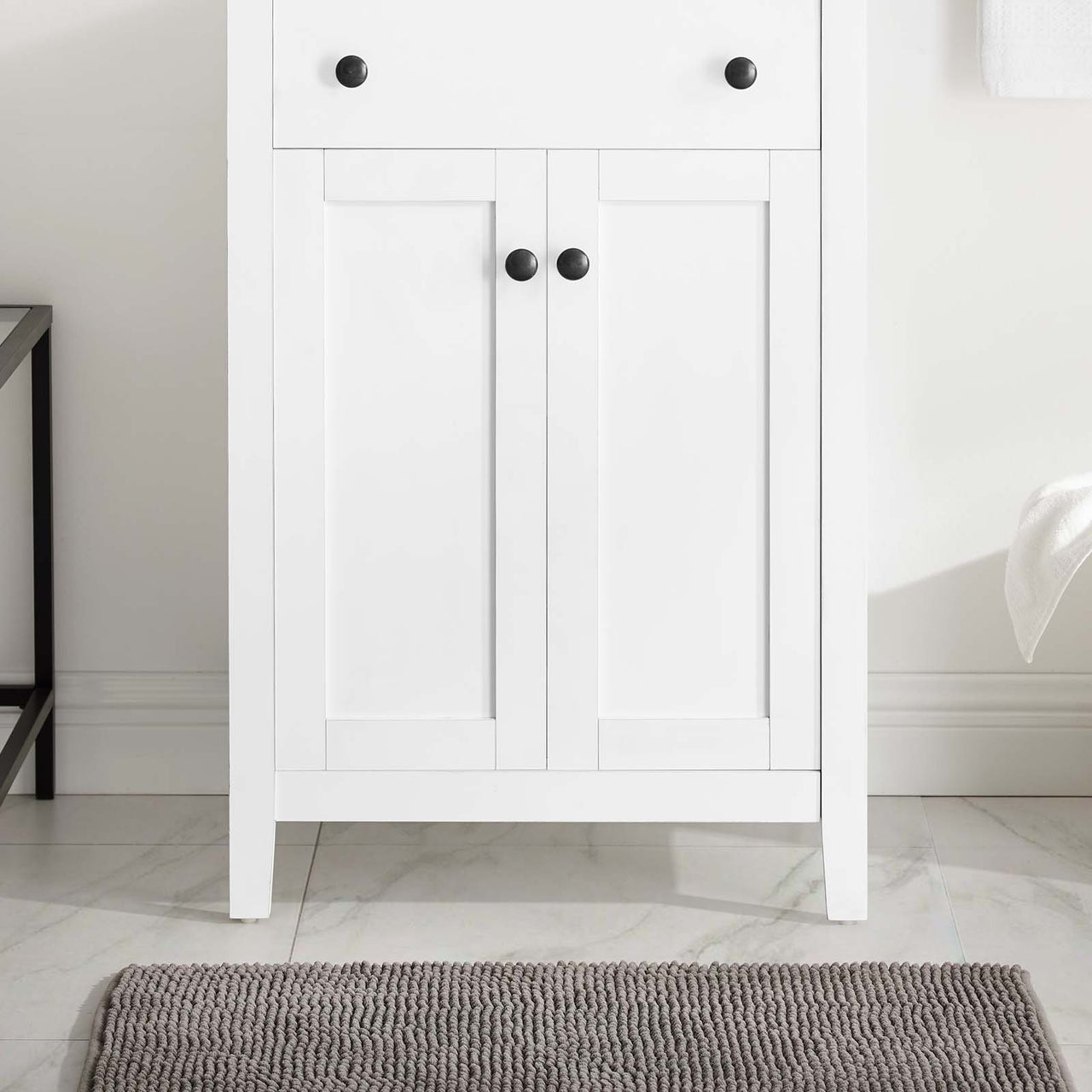 Tucker Vanity Base with Storage, Small, White