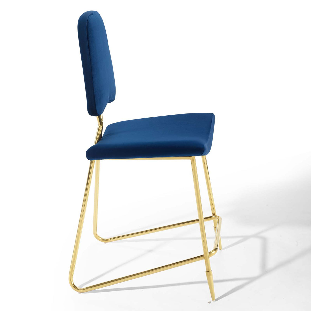 Direction Velvet Counter Stool, Navy