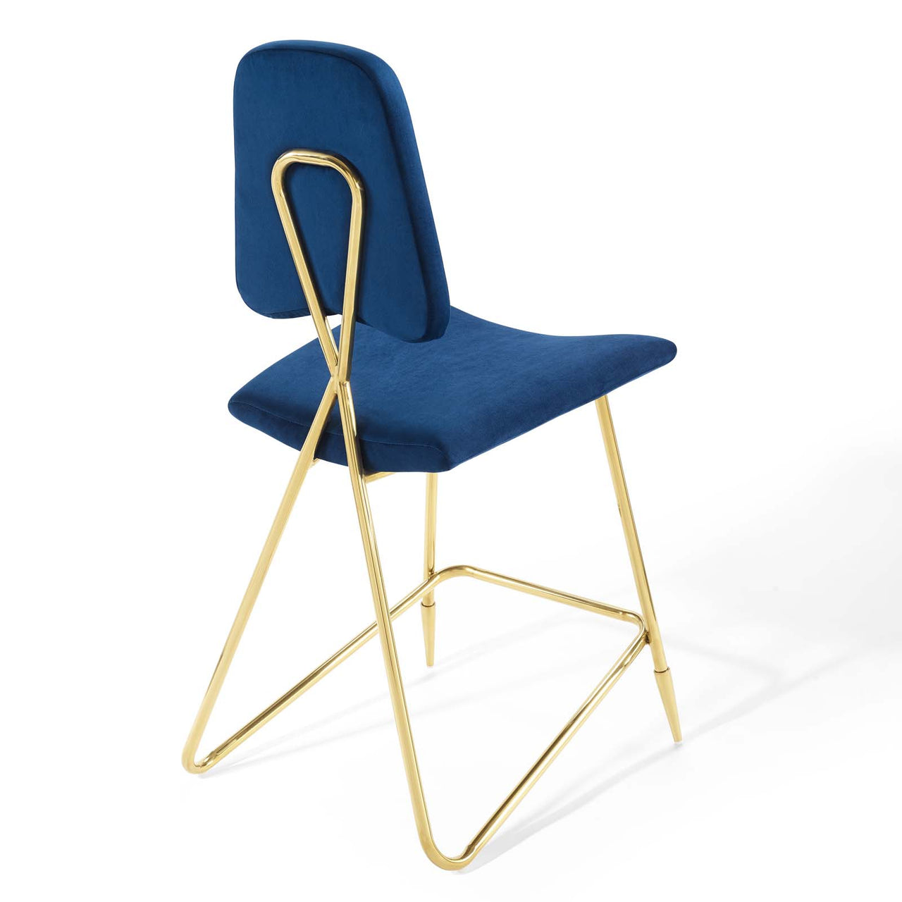 Direction Velvet Counter Stool, Navy