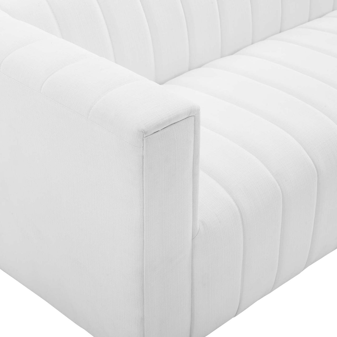Avyelle Fabric Sofa, White