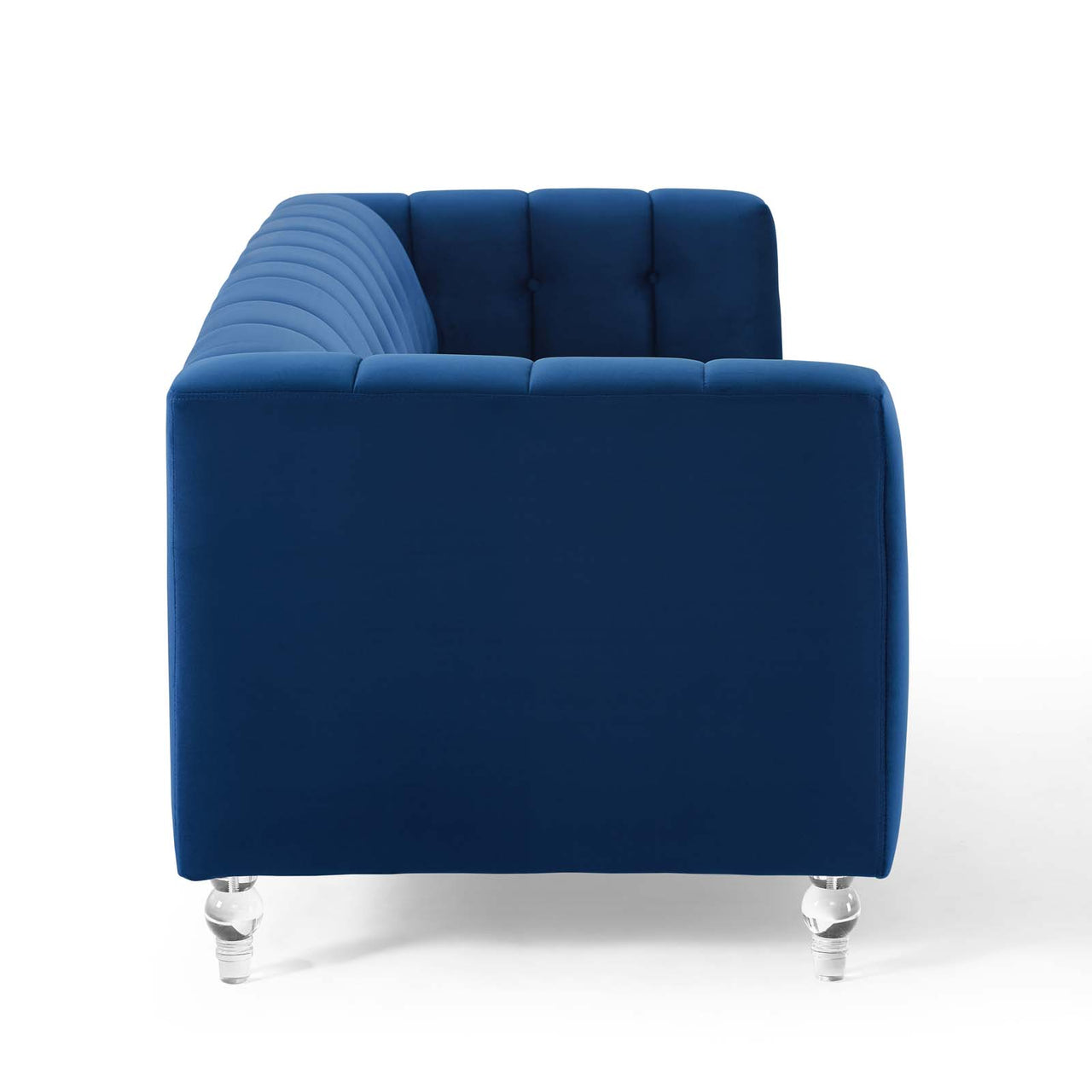 Fiorelle Upholstered Velvet Sofa, Navy