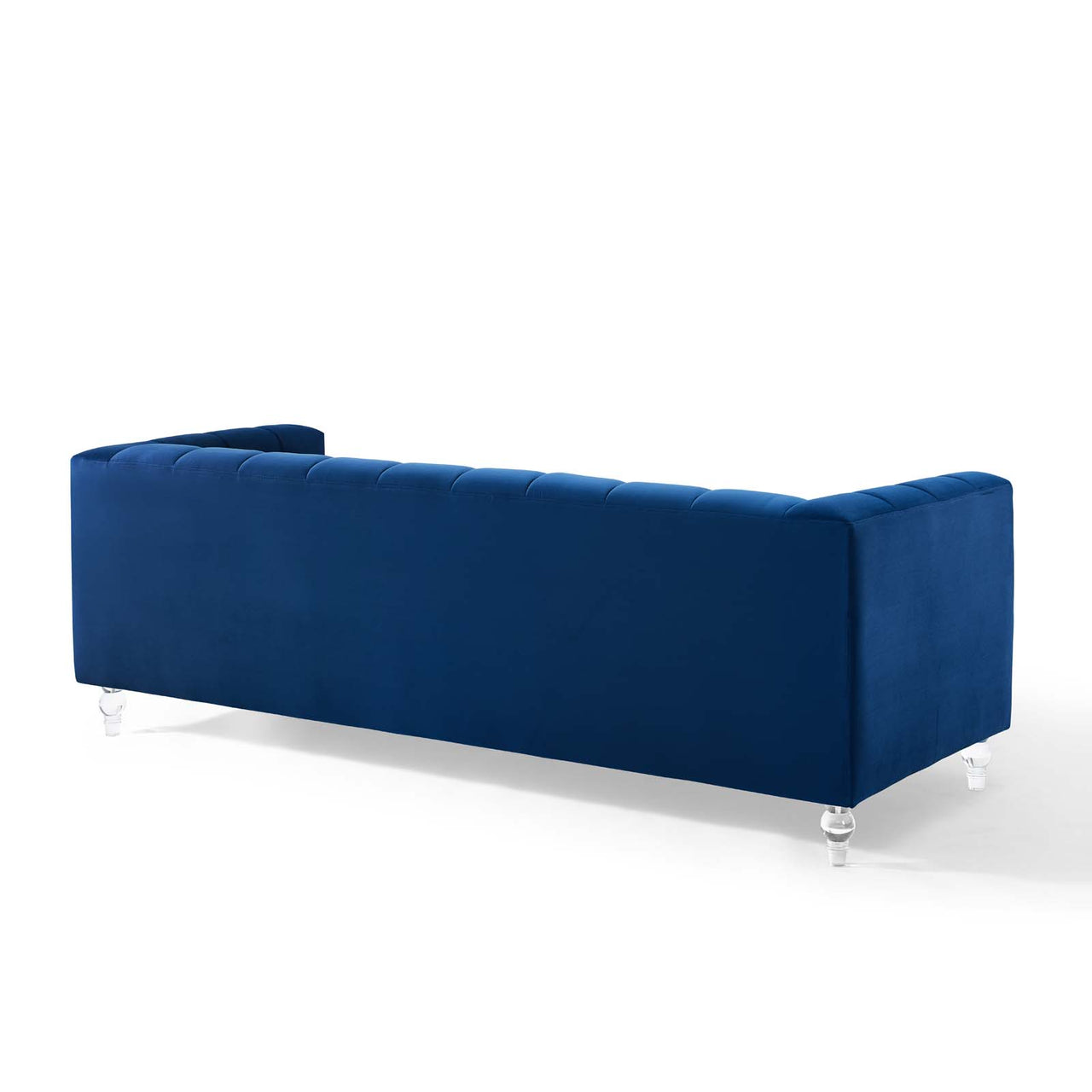 Fiorelle Upholstered Velvet Sofa, Navy
