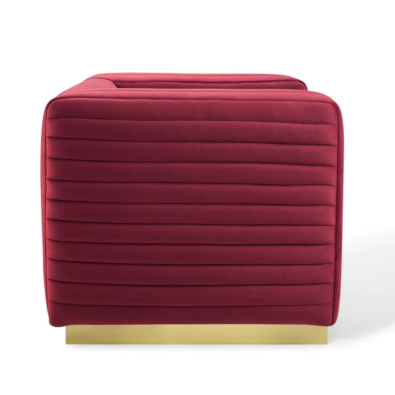 Charis Velvet Accent Armchair, Maroon