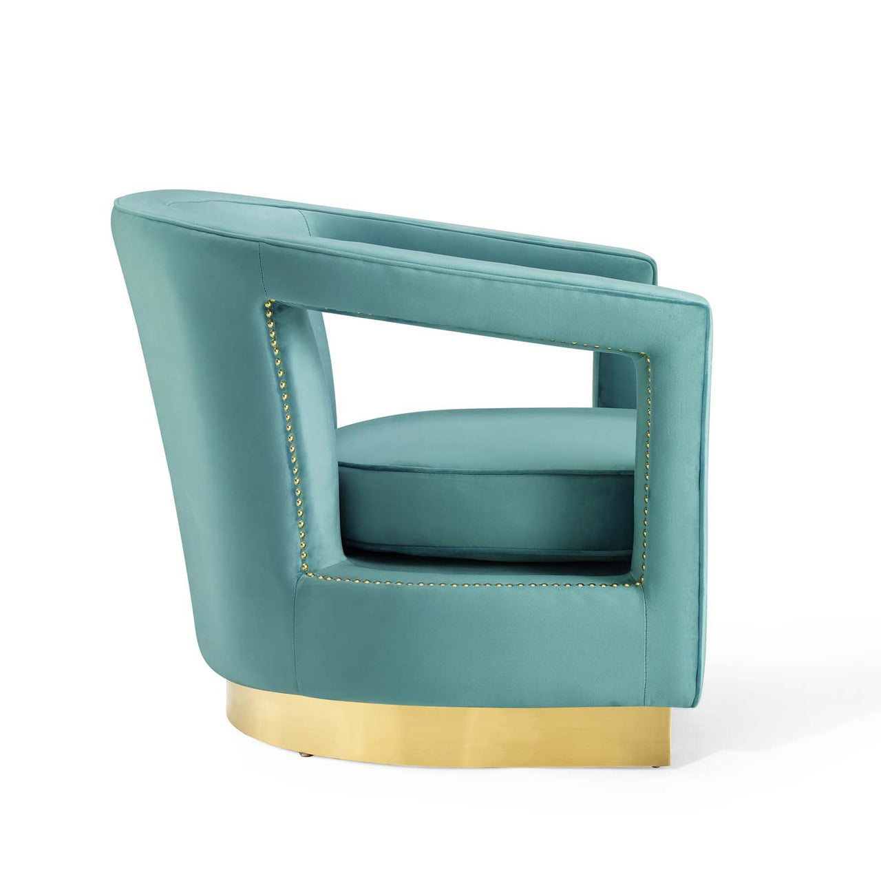 Arouse Upholstered Velvet Armchair, Mint