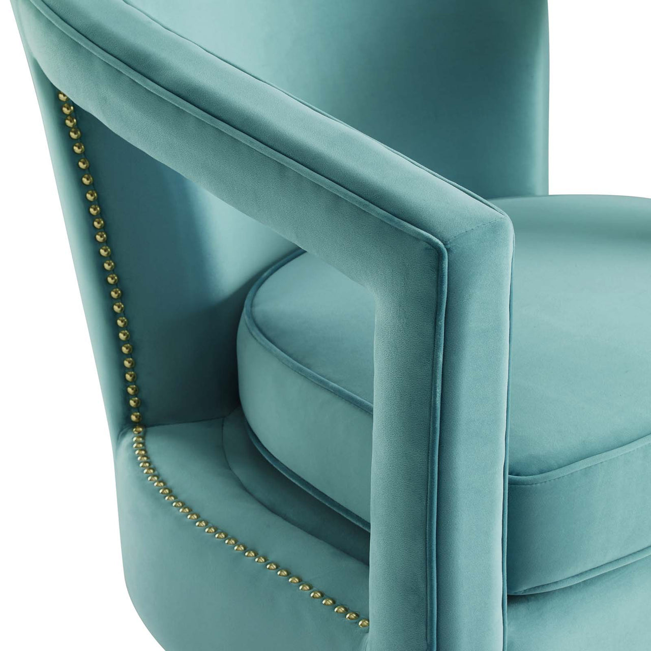 Arouse Upholstered Velvet Armchair, Mint
