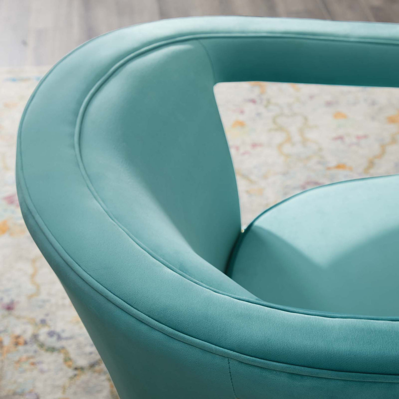 Arouse Upholstered Velvet Armchair, Mint
