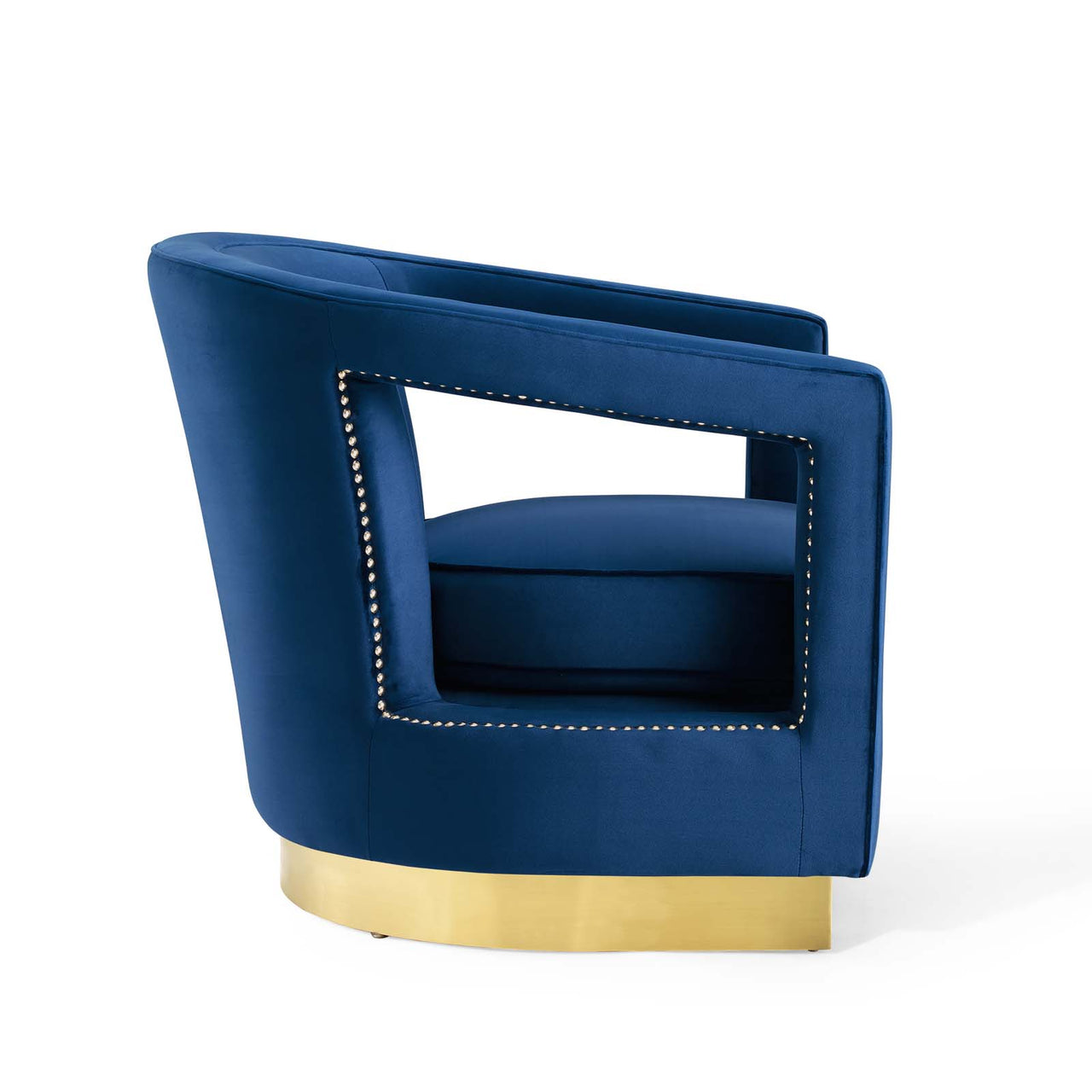 Arouse Upholstered Velvet Armchair, Navy