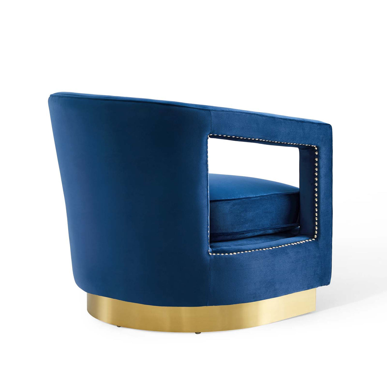 Arouse Upholstered Velvet Armchair, Navy