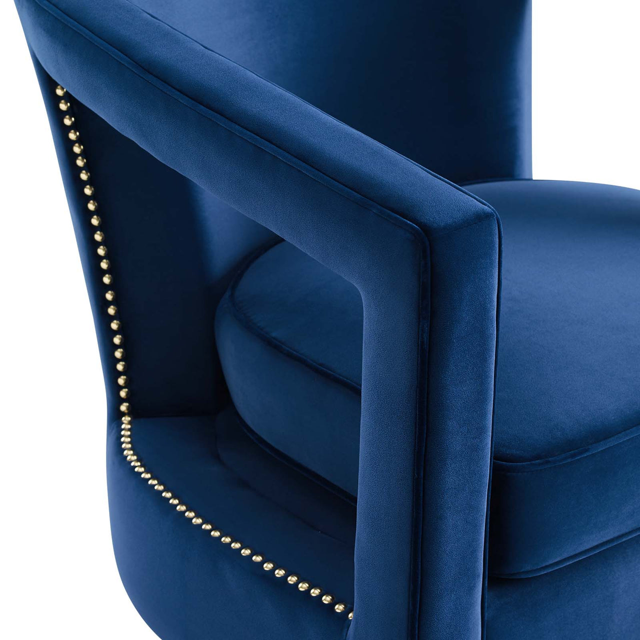 Arouse Upholstered Velvet Armchair, Navy