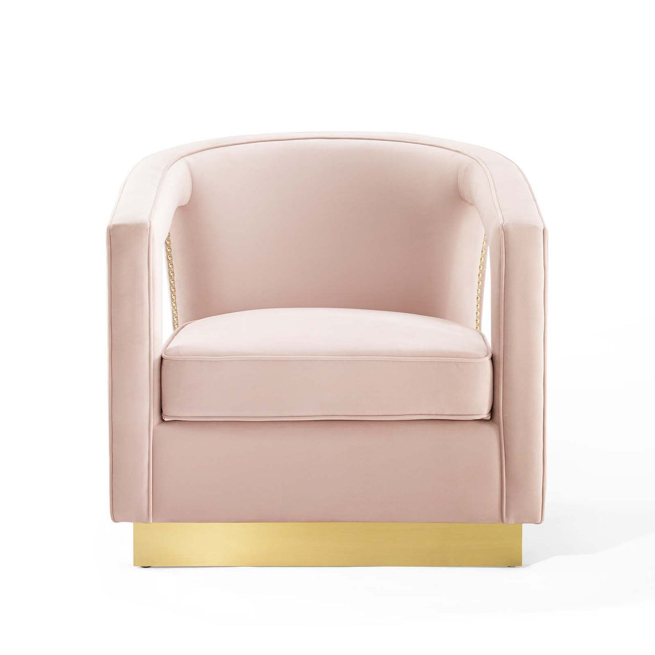 Arouse Upholstered Velvet Armchair, Pink