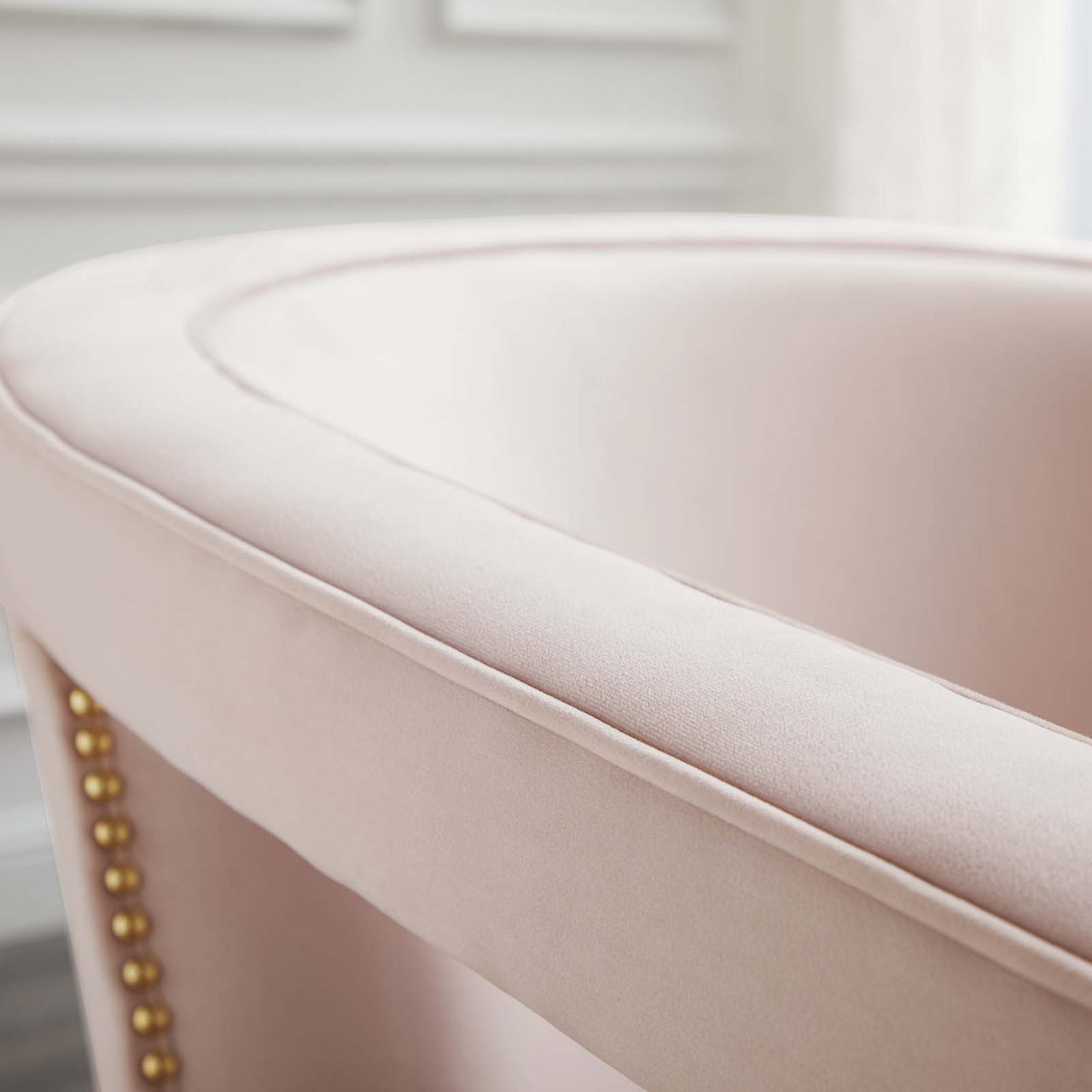 Arouse Upholstered Velvet Armchair, Pink