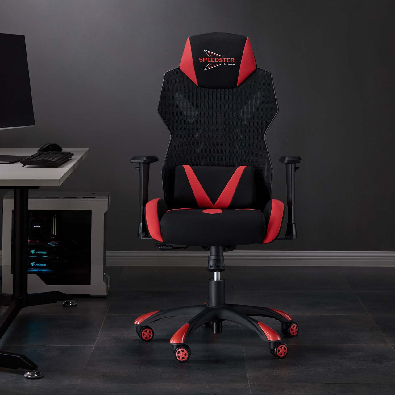 Vanquish Gaming Computer Chair, Black & Red