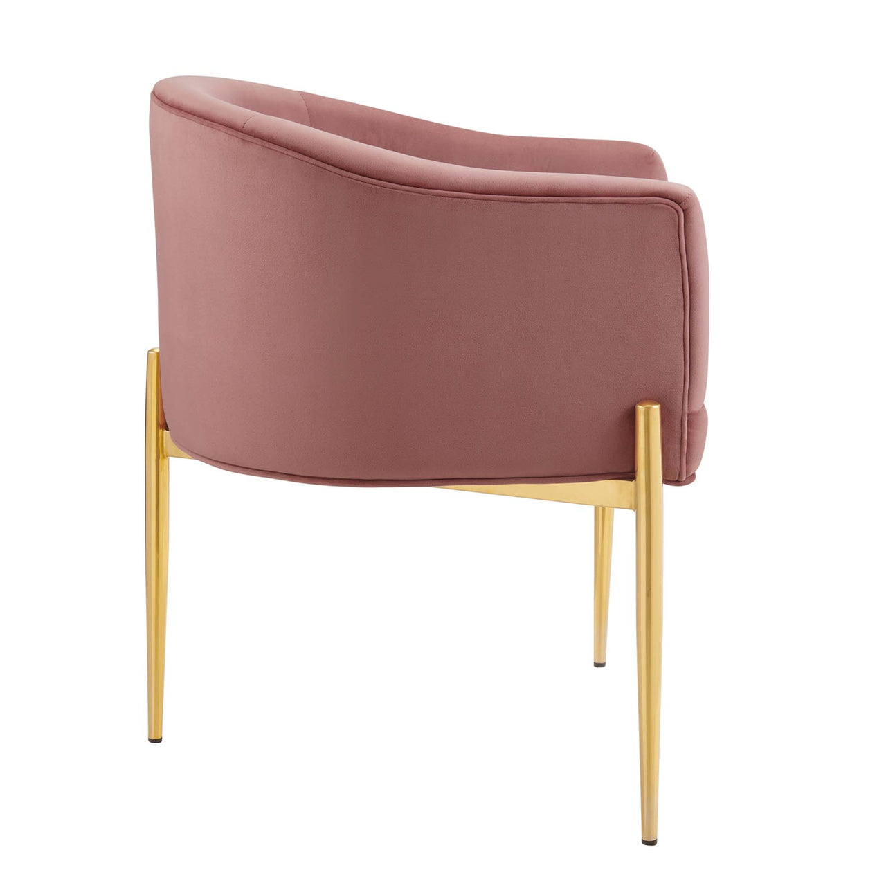 Civetta Upholstered Velvet Chair, Dusty Rose