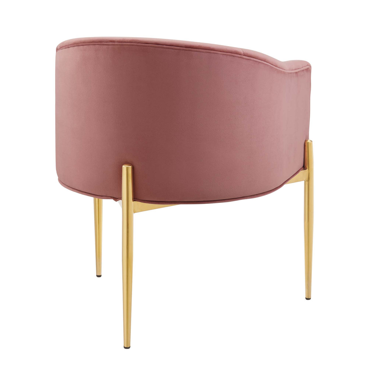 Civetta Upholstered Velvet Chair, Dusty Rose
