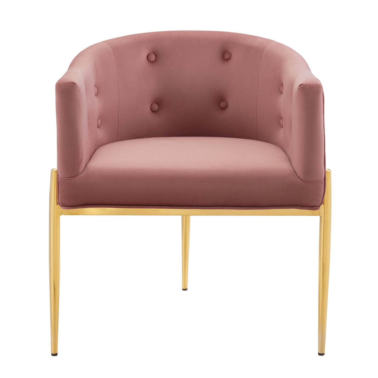 Civetta Upholstered Velvet Chair, Dusty Rose