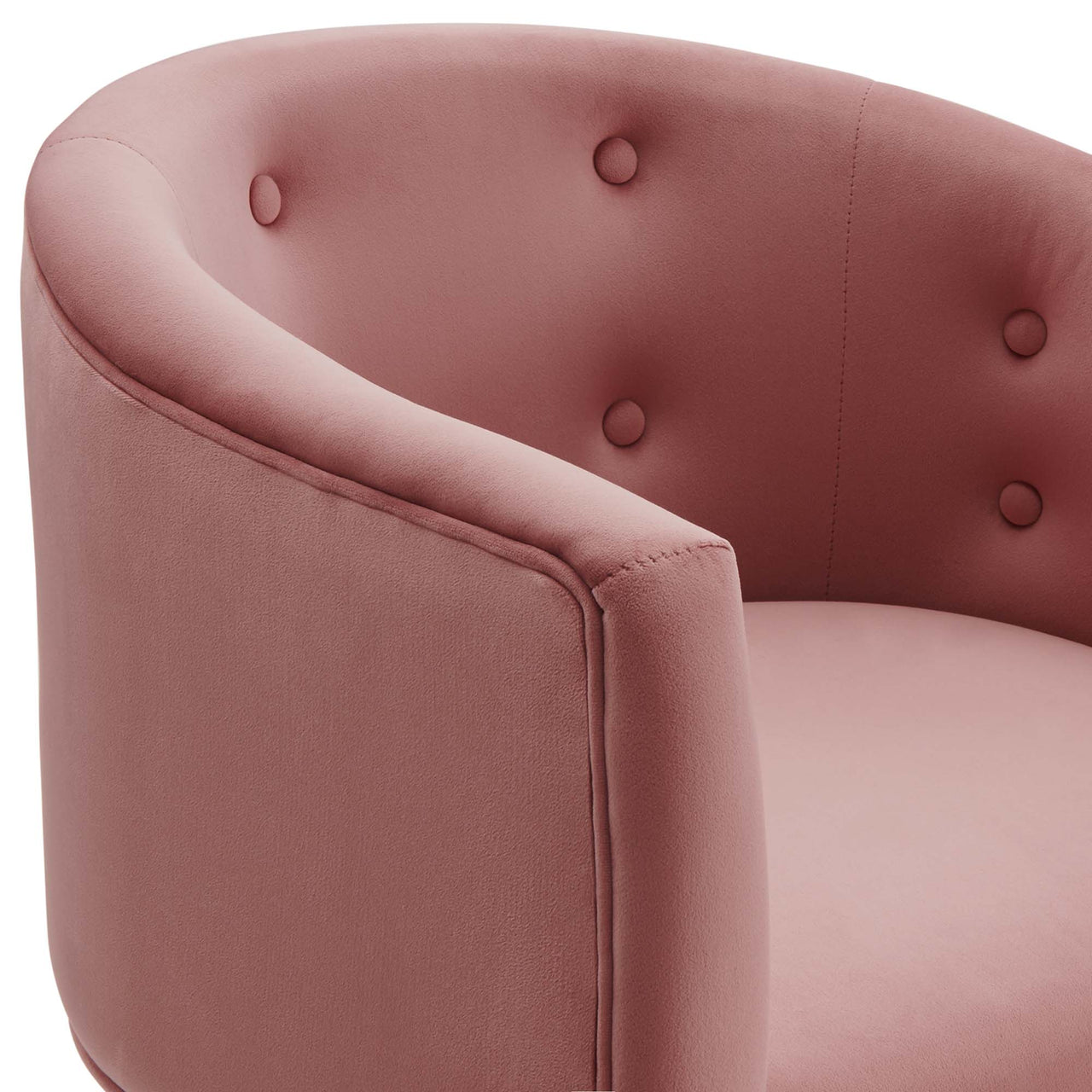 Civetta Upholstered Velvet Chair, Dusty Rose