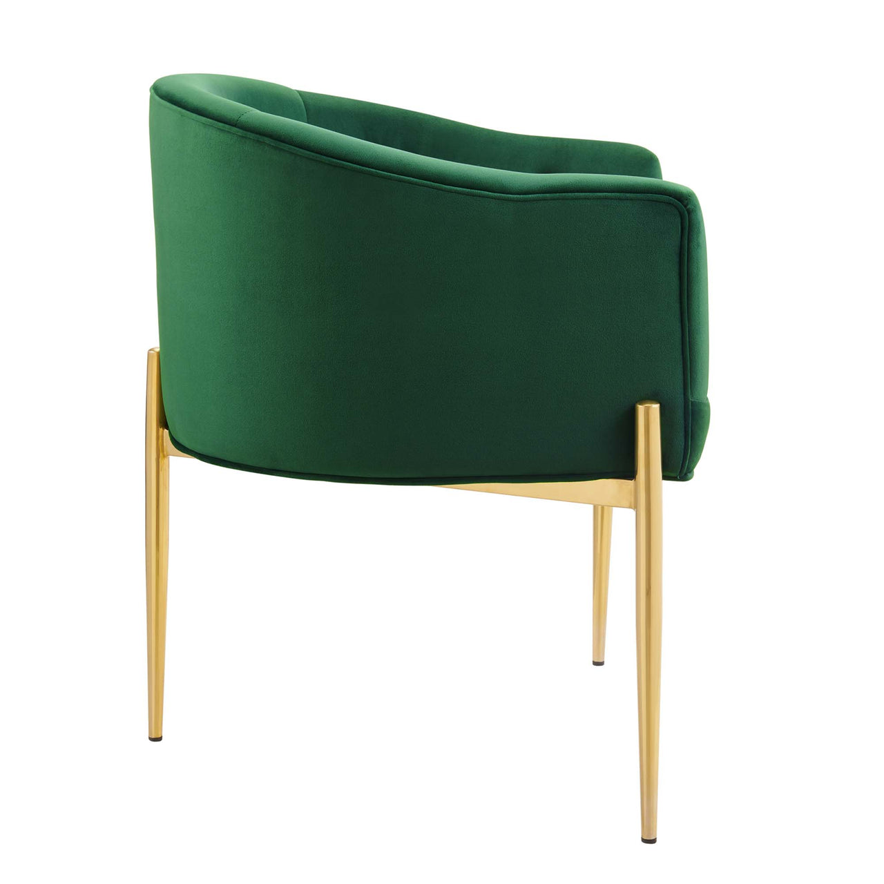 Civetta Upholstered Velvet Chair, Emerald