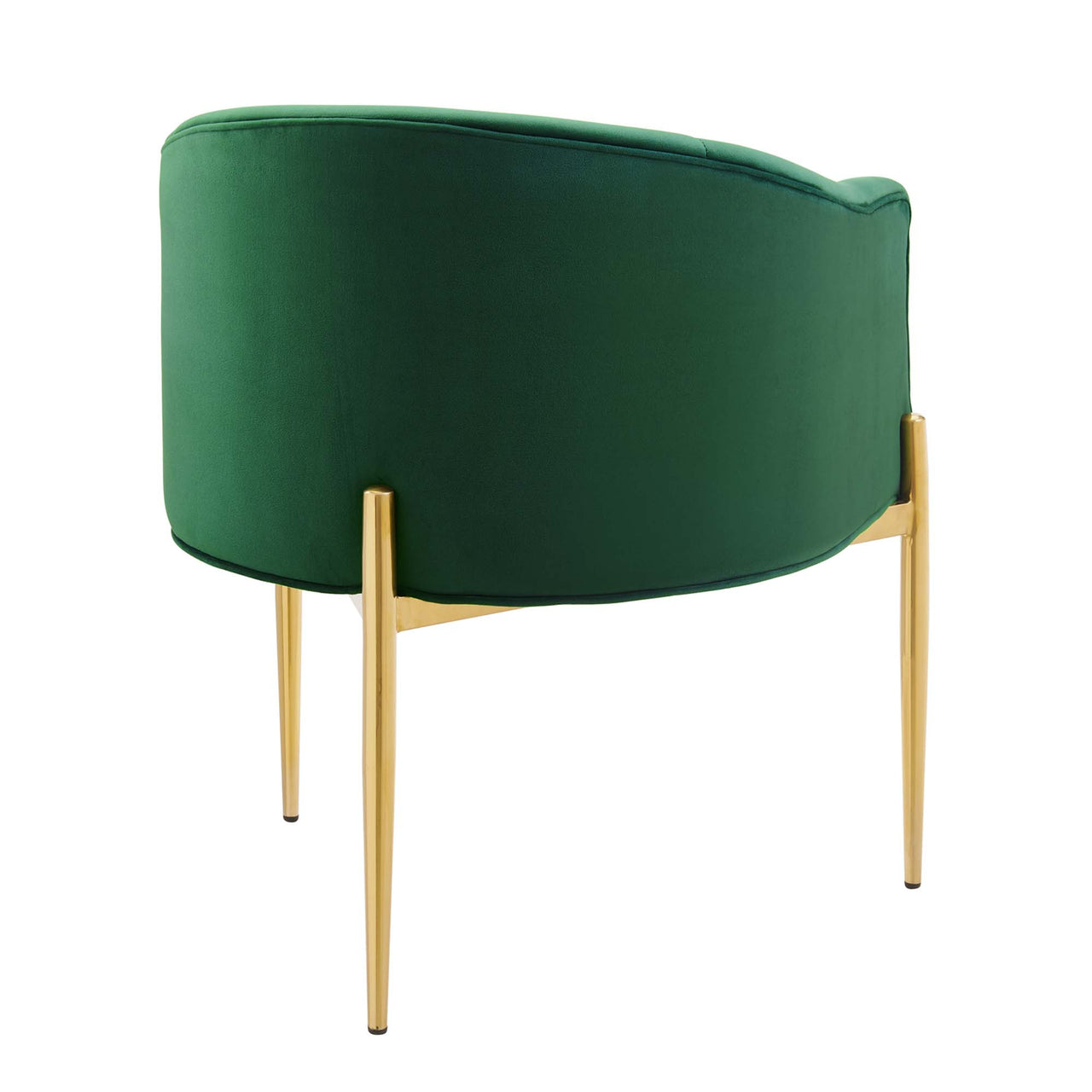 Civetta Upholstered Velvet Chair, Emerald