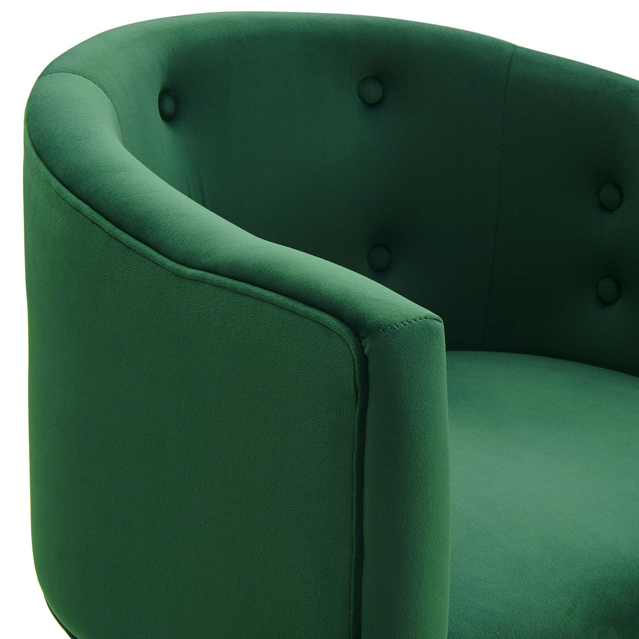 Civetta Upholstered Velvet Chair, Emerald