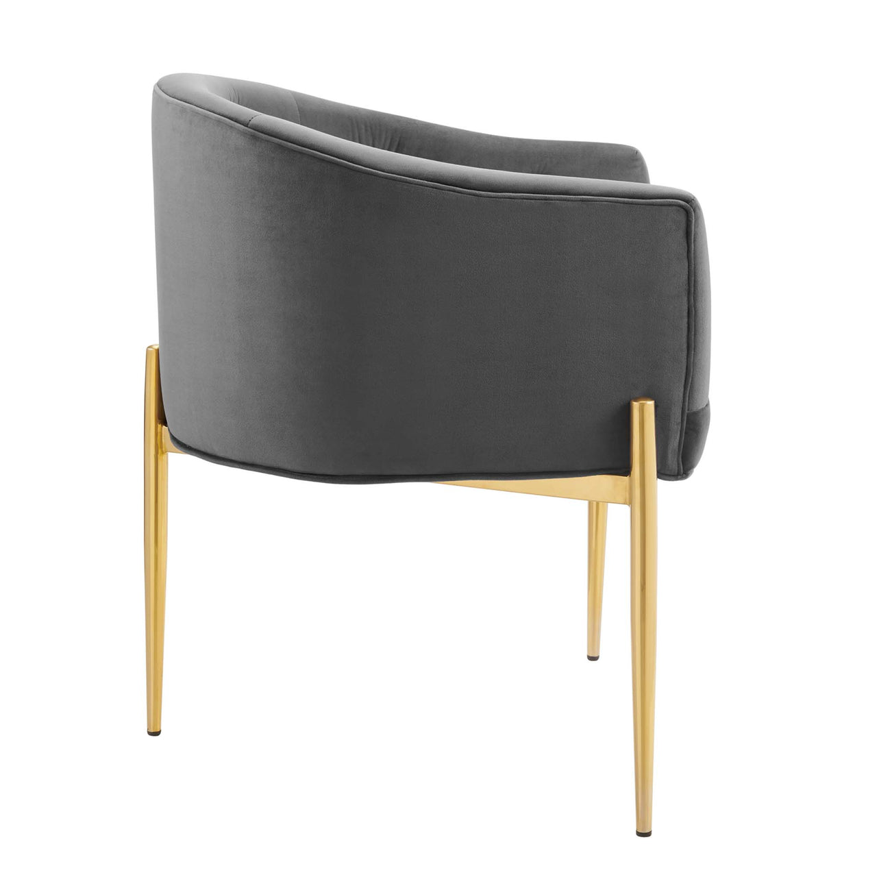 Civetta Upholstered Velvet Chair, Gray