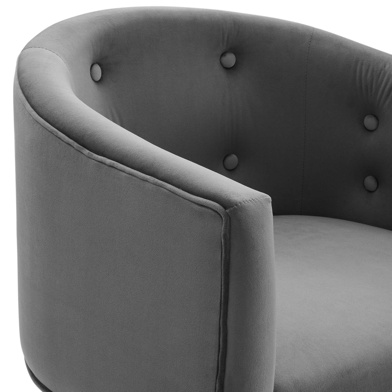Civetta Upholstered Velvet Chair, Gray