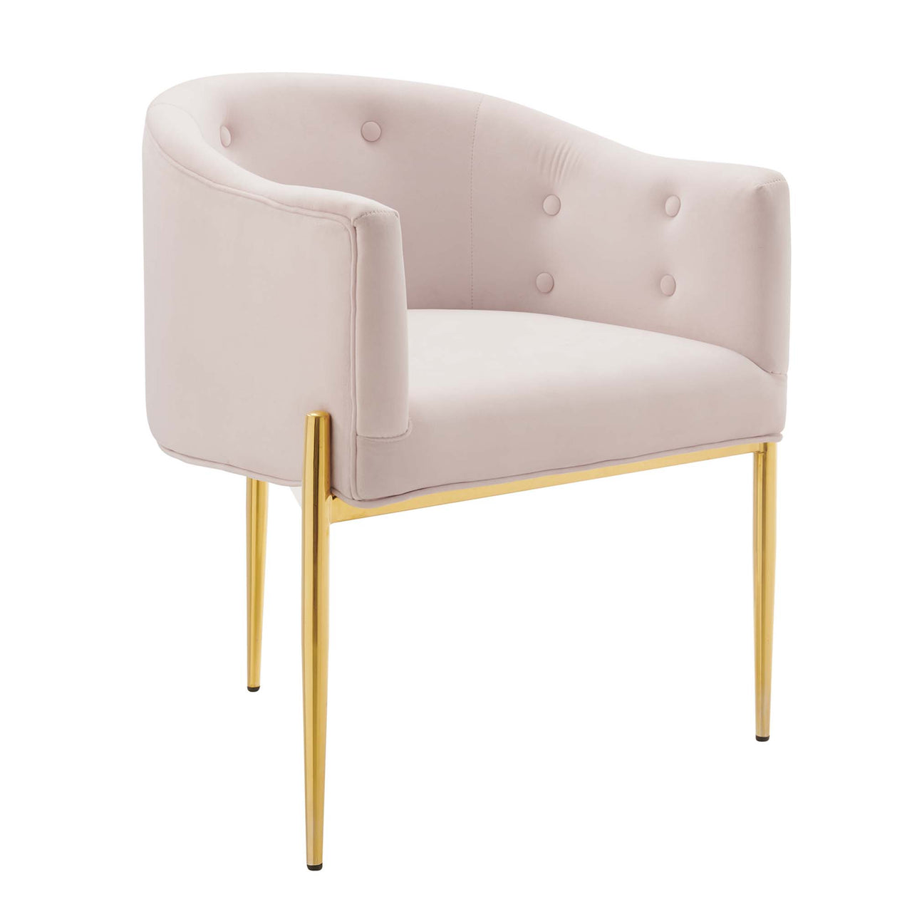 Civetta Upholstered Velvet Chair, Pink