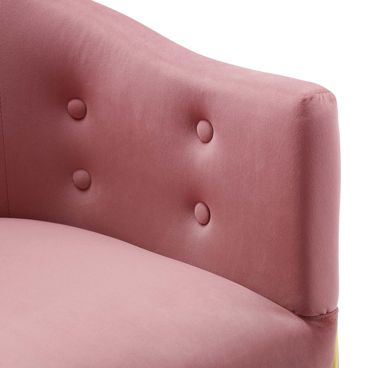 Civetta Upholstered Velvet Armchair, Dusty Rose