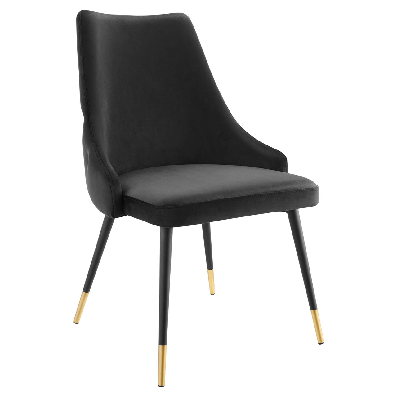 Avira Velvet Dining Chair, Black