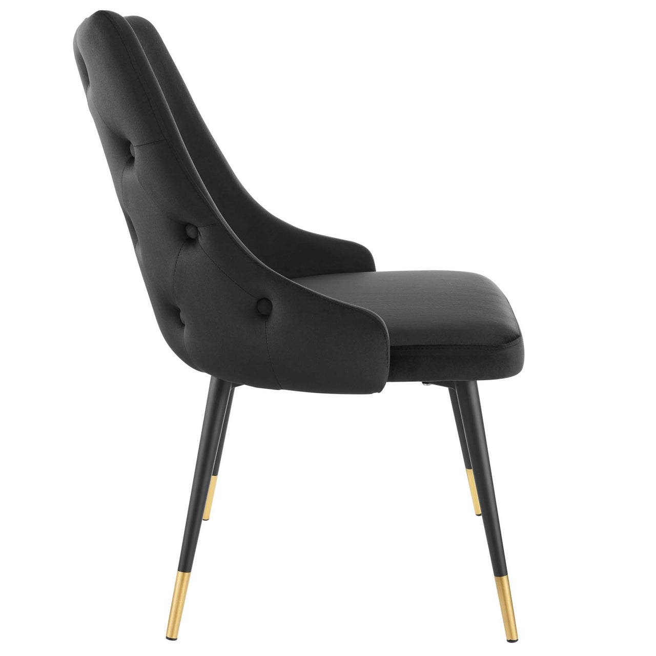 Avira Velvet Dining Chair, Black