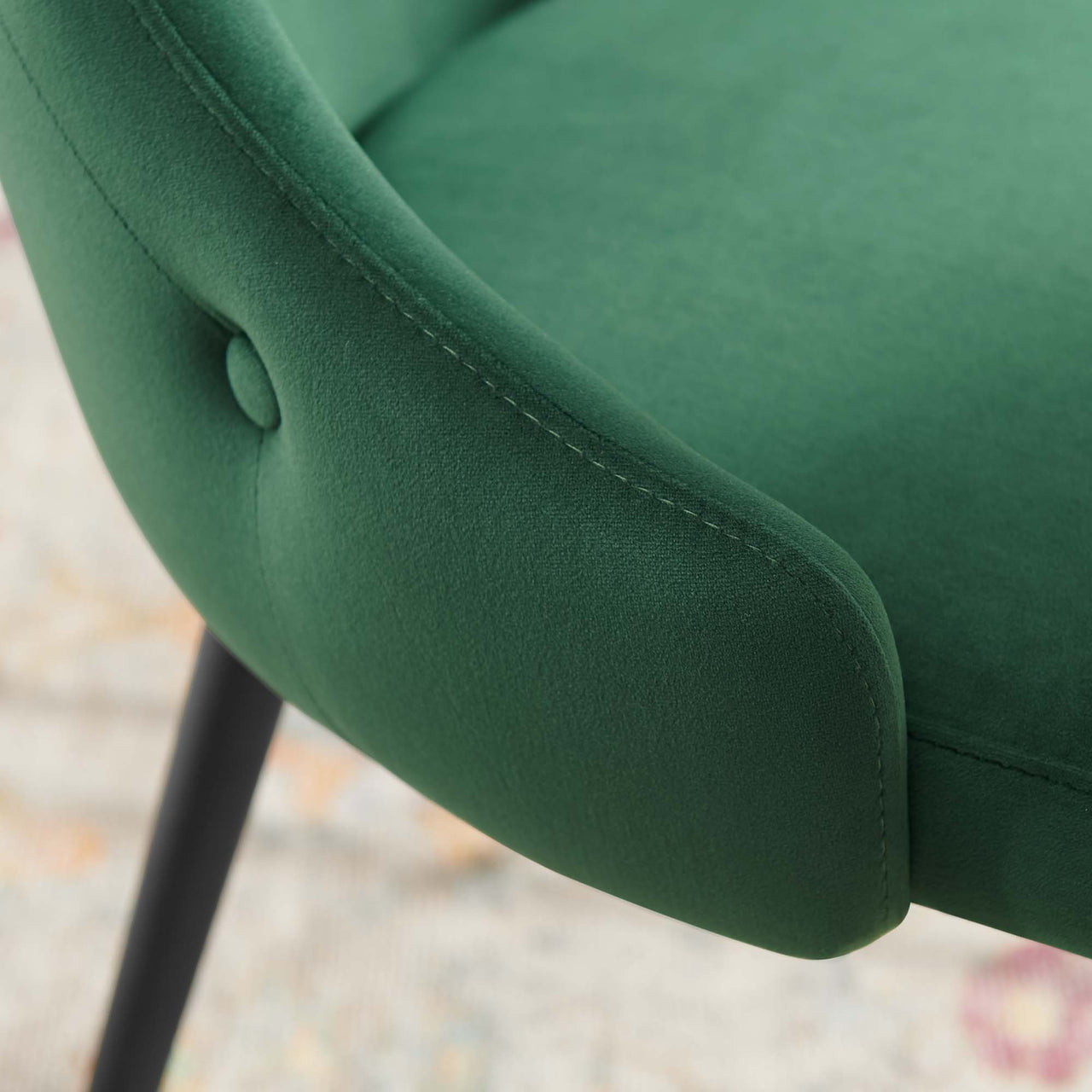 Avira Velvet Dining Chair, Green